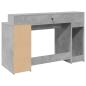 Preview: LED-Schreibtisch Betongrau 140x55x91 cm Holzwerkstoff