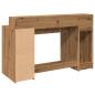 Preview: LED-Schreibtisch Artisan-Eiche 140x55x91 Holzwerkstoff
