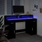 Preview: LED-Schreibtisch Schwarz 140x55x91 cm Holzwerkstoff