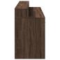 Preview: LED-Schreibtisch Braun Eichen-Optik 160x55x91 Holzwerkstoff