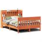 Preview: Massivholzbett ohne Matratze Wachsbraun 140x190 cm Kiefernholz