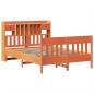 Preview: Massivholzbett ohne Matratze Wachsbraun 140x190 cm Kiefernholz