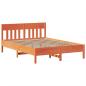 Preview: Massivholzbett ohne Matratze Wachsbraun 140x190 cm Kiefernholz