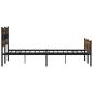Preview: Metallbett ohne Matratze Räuchereiche 183x213 cm