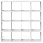 Preview: Bücherregal Weiß 137,5x29x137,5 cm Holzwerkstoff