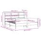Preview: Massivholzbett mit Regal ohne Matratze Wachsbraun 200x200 cm