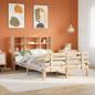 Preview: ARDEBO.de - Massivholzbett mit Regal ohne Matratze 140x190 cm Kiefer