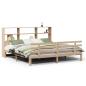 Preview: Massivholzbett mit Regal ohne Matratze 180x200 cm Kiefer
