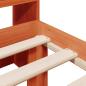 Preview: Massivholzbett mit Regal ohne Matratze Wachsbraun 100x200 cm