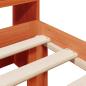 Preview: Massivholzbett mit Regal ohne Matratze Wachsbraun 75x190 cm