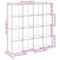Preview: Bücherregal Altholz-Optik 137,5x29x137,5 cm Holzwerkstoff