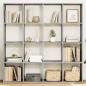 Preview: ARDEBO.de - Bücherregal Grau Sonoma 137,5x29x137,5 cm Holzwerkstoff