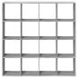 Preview: Bücherregal Grau Sonoma 137,5x29x137,5 cm Holzwerkstoff