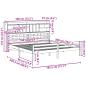 Preview: Massivholzbett mit Regal ohne Matratze Weiß 180x200 cm Kiefer