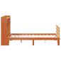 Preview: Massivholzbett mit Regal ohne Matratze Wachsbraun 140x190 cm