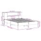 Preview: Massivholzbett mit Regal ohne Matratze Wachsbraun 160x200 cm