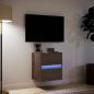 Preview: TV-Wandschrank mit LED-Beleuchtung Eichen-Optik 41x31x45 cm