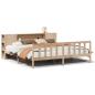 Preview: Massivholzbett mit Regal ohne Matratze 200x200 cm Kiefernholz