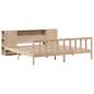 Preview: Massivholzbett mit Regal ohne Matratze 200x200 cm Kiefernholz