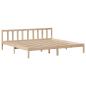 Preview: Massivholzbett mit Regal ohne Matratze 200x200 cm Kiefernholz