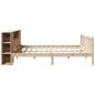 Preview: Massivholzbett mit Regal ohne Matratze 200x200 cm Kiefernholz