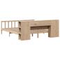 Preview: Massivholzbett mit Regal ohne Matratze 200x200 cm Kiefernholz