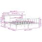 Preview: Massivholzbett mit Regal ohne Matratze 200x200 cm Kiefernholz