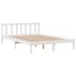 Preview: Massivholzbett mit Regal ohne Matratze Weiß 140x190 cm Kiefer