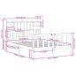 Preview: Massivholzbett mit Regal ohne Matratze Wachsbraun 150x200 cm