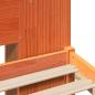 Preview: Massivholzbett mit Regal ohne Matratze Wachsbraun 140x190 cm