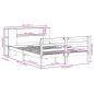 Preview: Massivholzbett mit Regal ohne Matratze Wachsbraun 140x190 cm
