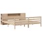Preview: Massivholzbett mit Regal ohne Matratze 200x200 cm Kiefernholz