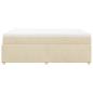 Preview: Boxspringbett mit Matratze Creme 160x200 cm Stoff