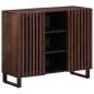 Preview: ARDEBO.de - Sideboard Braun 90x34x75 cm Massivholz Mango