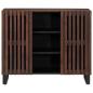 Preview: Sideboard Braun 90x34x75 cm Massivholz Mango