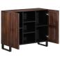 Preview: Sideboard Braun 90x34x75 cm Massivholz Mango