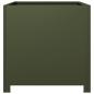 Preview: Pflanzkübel Olivgrün 50x50x50 Stahl