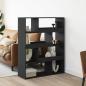 Preview: ARDEBO.de - Bücherregal Schwarz 100x33x125,5 cm Holzwerkstoff