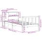 Preview: Massivholzbett mit Regal ohne Matratze Wachsbraun 75x190 cm