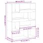 Preview: Raumteiler Eichen-Optik 100x33x125,5 cm Holzwerkstoff