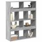 Preview: Raumteiler Grau Sonoma 100x33x125,5 cm Holzwerkstoff