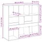 Preview: Raumteiler Betongrau 100x33x94,5 cm Holzwerkstoff