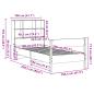 Preview: Massivholzbett mit Regal ohne Matratze Wachsbraun 100x200 cm