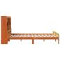 Preview: Massivholzbett mit Regal ohne Matratze Wachsbraun 160x200 cm