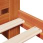 Preview: Massivholzbett mit Regal ohne Matratze Wachsbraun 160x200 cm