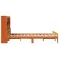 Preview: Massivholzbett mit Regal ohne Matratze Wachsbraun 135x190 cm