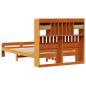 Preview: Massivholzbett mit Regal ohne Matratze Wachsbraun 135x190 cm