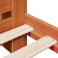 Preview: Massivholzbett mit Regal ohne Matratze Wachsbraun 135x190 cm