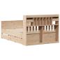 Preview: Massivholzbett mit Regal ohne Matratze 160x200 cm Kiefernholz