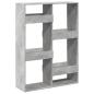 Preview: Raumteiler Betongrau 100x33x135 cm Holzwerkstoff